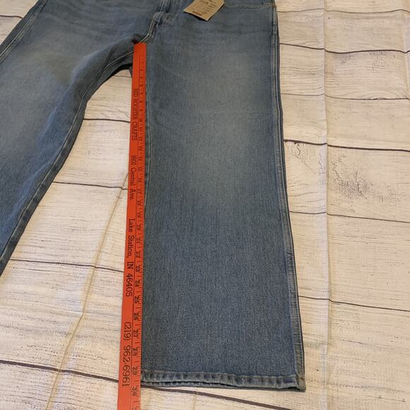 Levis Mens Size 44x30 Western Fit Straight Leg Regular Fit Stretch Denim Jeans - Picture 5 of 7